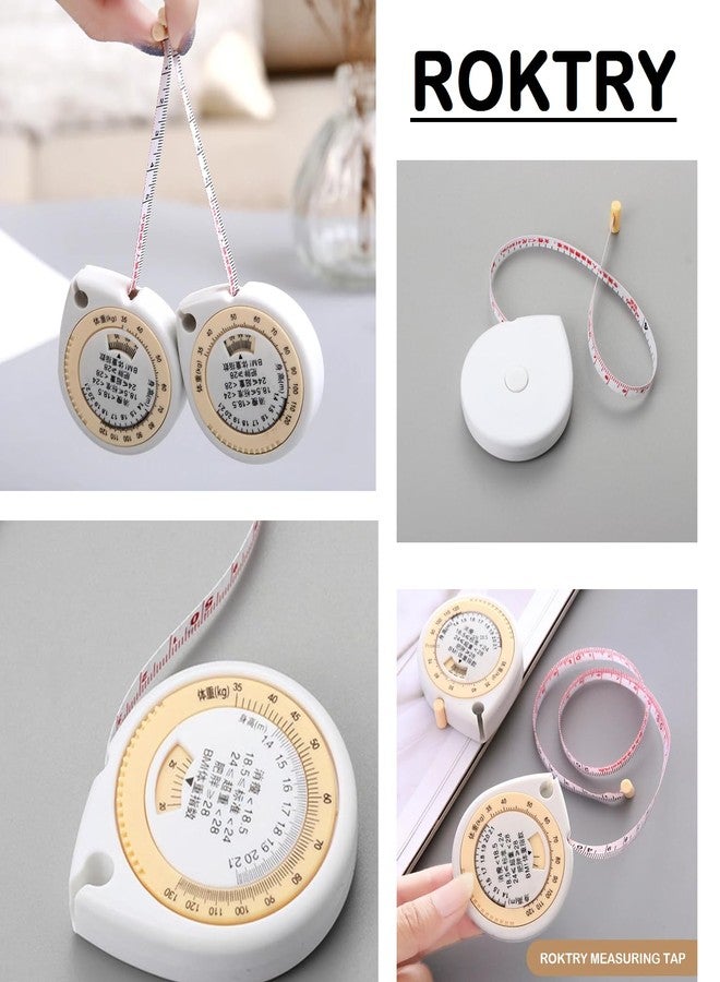 ROKTRY Sewing Tape Measure Body Fabric Measuring Tape, Retractable Ruler Double Sided Ruler for Clothes Lock Pin and Push-Button Retract and Portable Design for Body Measuring - Image 2